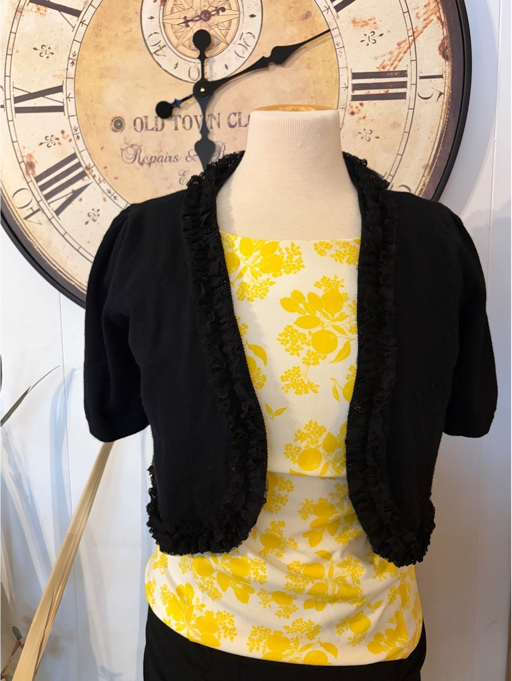 INC International Concepts Black Cardigan Size Large